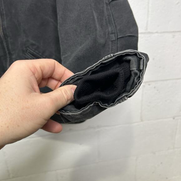 Y2K Carhartt Sherpa-Lined Hooded Detroit Jacket “Black” - Picture 6 of 10
